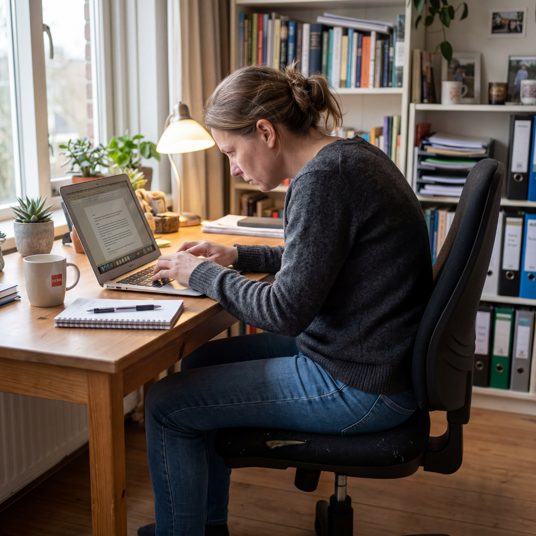 Rugpijn door thuiswerken? Zo helpt postuurkleding je direct