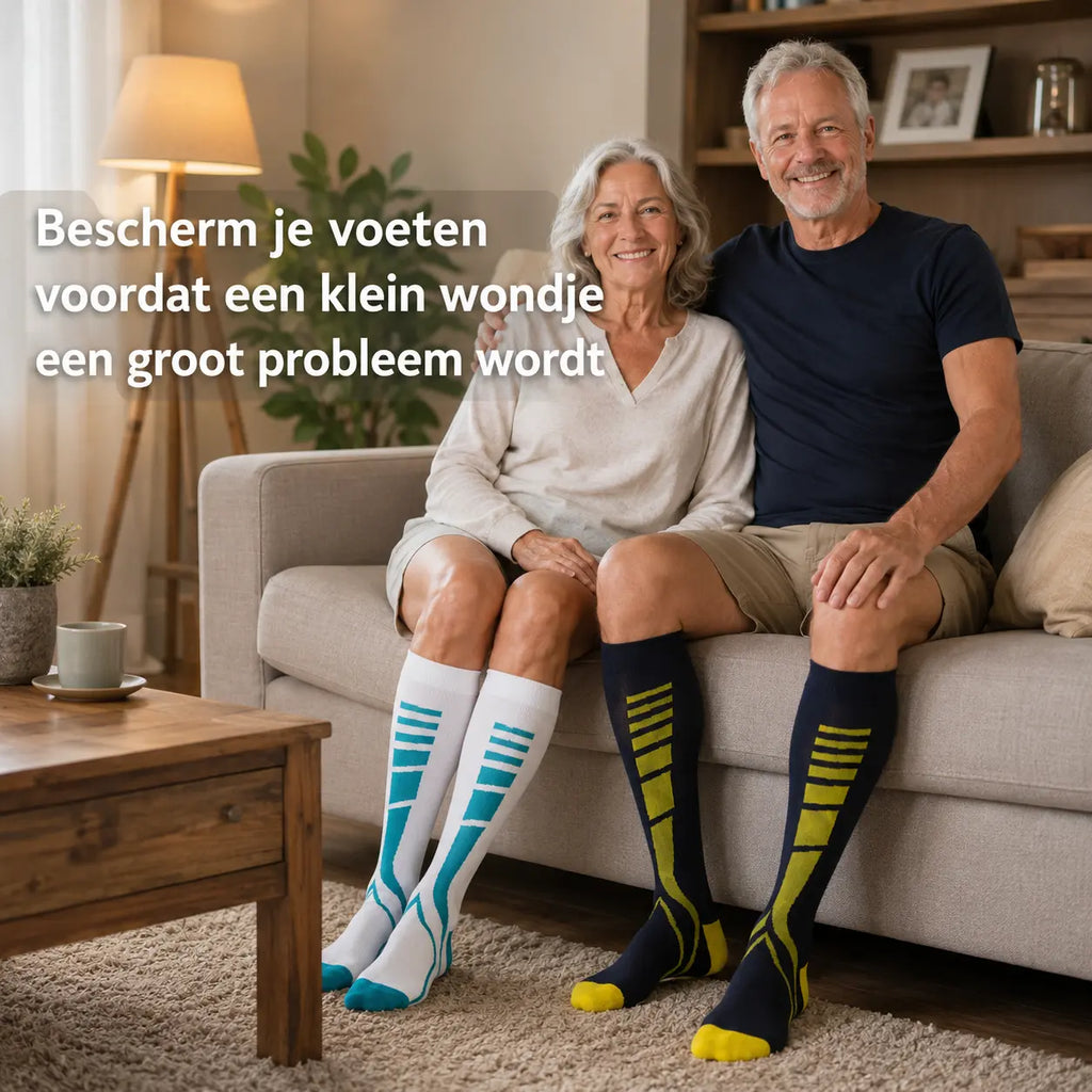 Compressiekousen diabetes, veilig voor de hele dag
