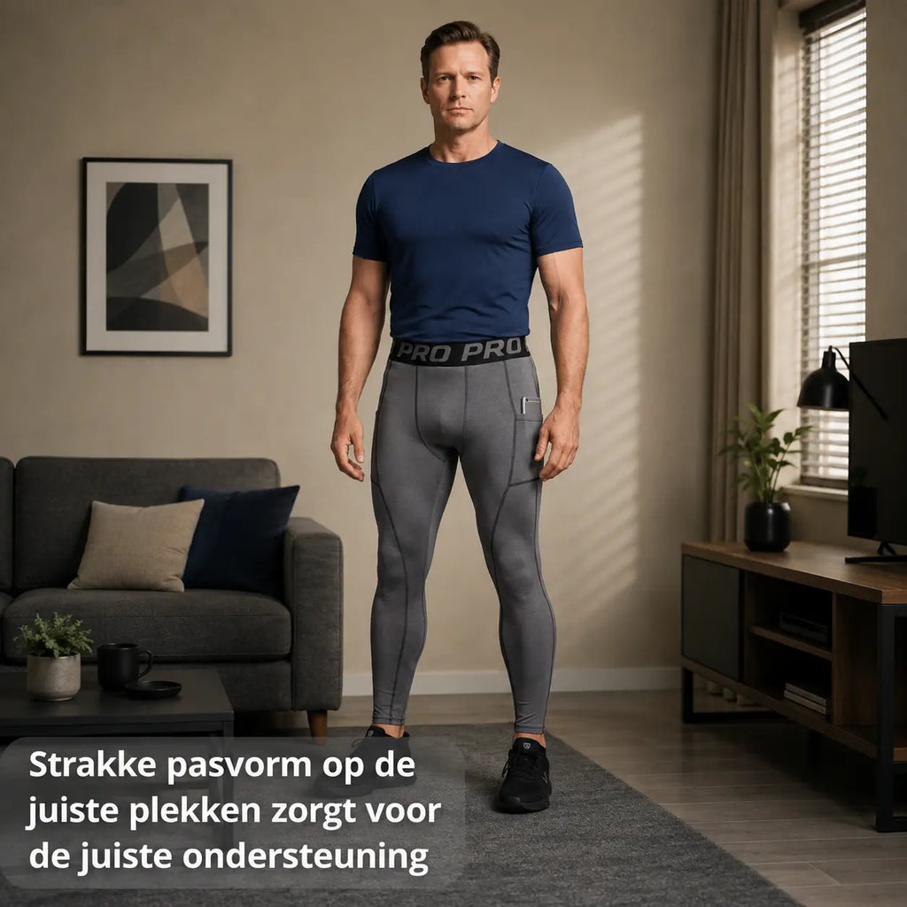 Postuur broek heren grijs, gelijkmatige drukverdeling