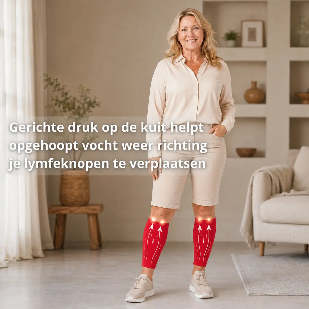 Compressie kuitmouw lipoedeem, zonder voetgedeelte