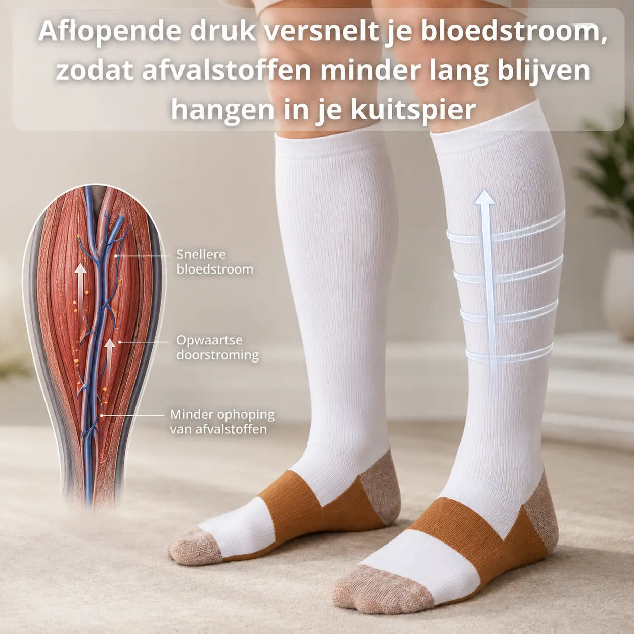 Compressiekousen tegen kramp in de kuiten