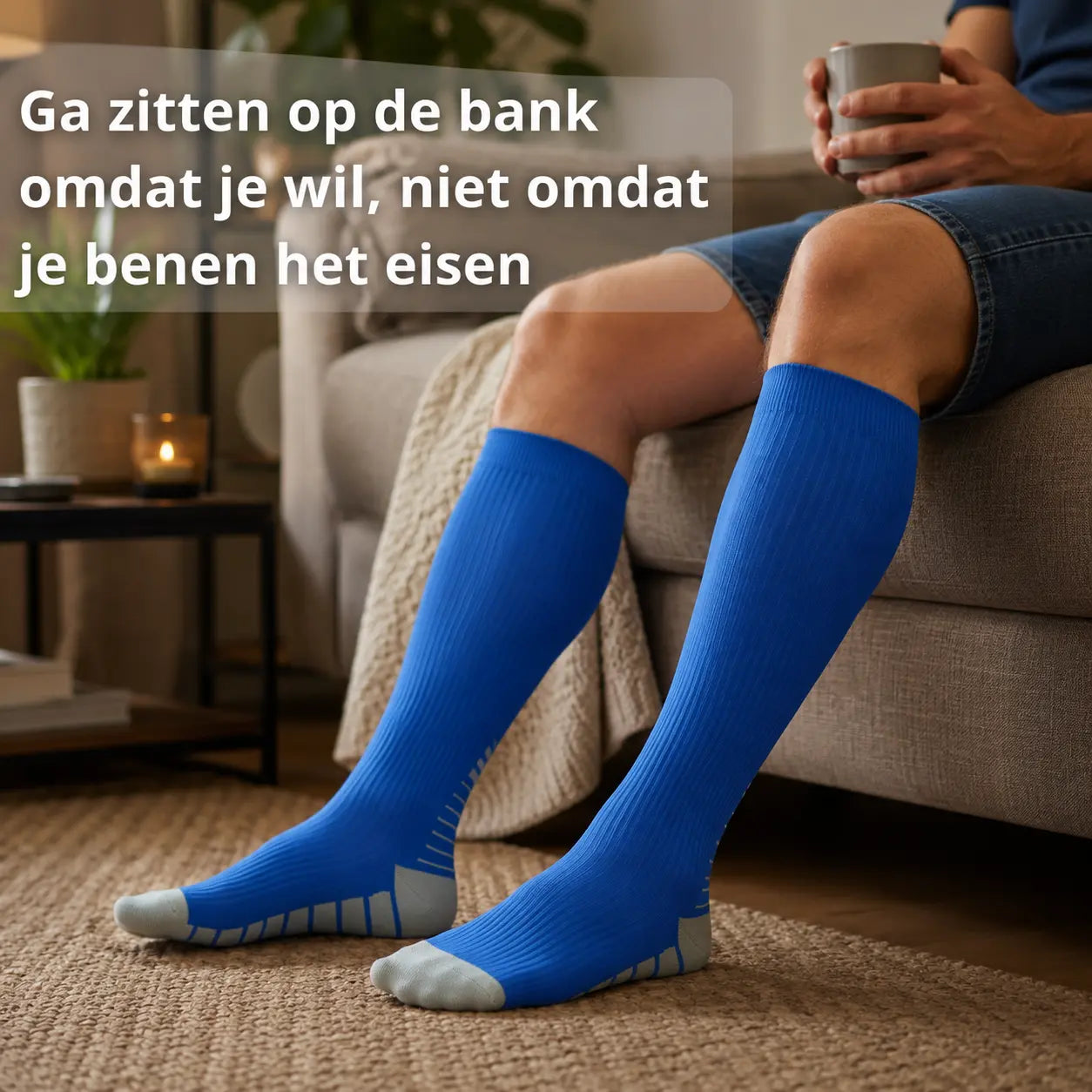 Compressiekousen heren, geschikt voor werk en sport