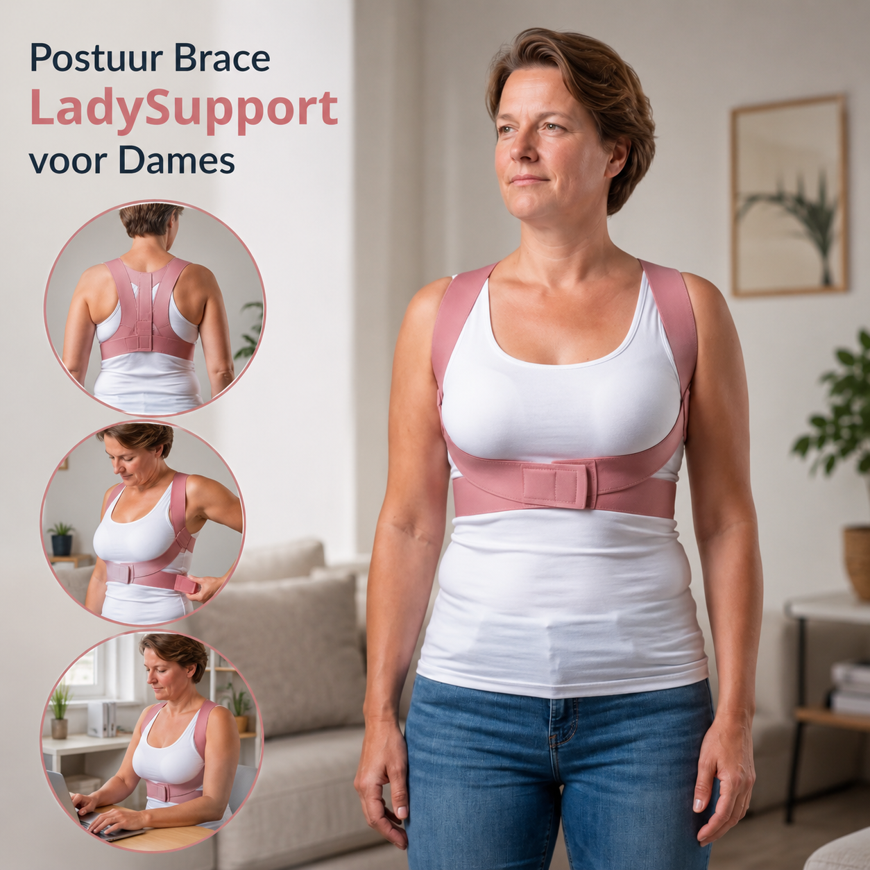 Houding corrector dames, rugbrace tegen rugklachten
