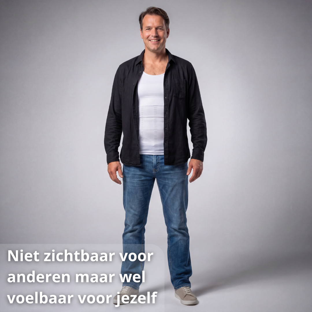 compressie hemd heren, corrigerend hemd buik, shapewear mannen, strak ondershirt afslankend, body shaping shirt heren, buik weg shirt, posture correctie hemd, compressie shirt fitness, shapewear top mannen, corrigerend ondergoed heren