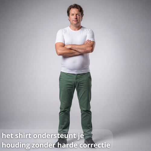 compressie hemd heren, compressie shirt heren, houding hemd heren, postuur shirt heren, compressie kleding heren, rug ondersteuning hemd, schouder ondersteuning shirt, houding verbeteren heren, strak hemd heren, slank shirt heren, onder kleding shirt heren, compressie top heren