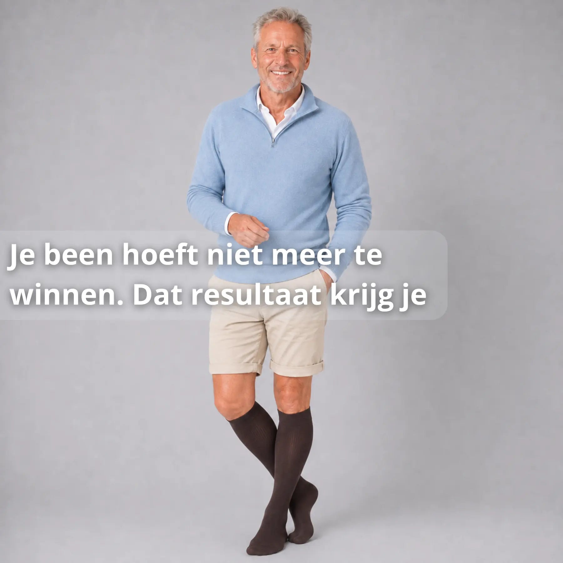 Close-up compressiekous tegen spataderen en vermoeide benen