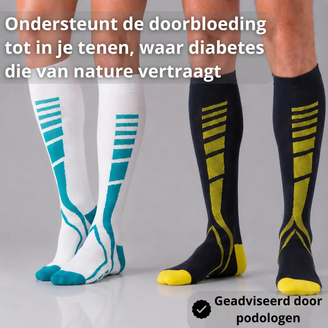 Compressiekousen – Zachte Ondersteuning Bij Diabetische Voeten - Postuurkleding - 