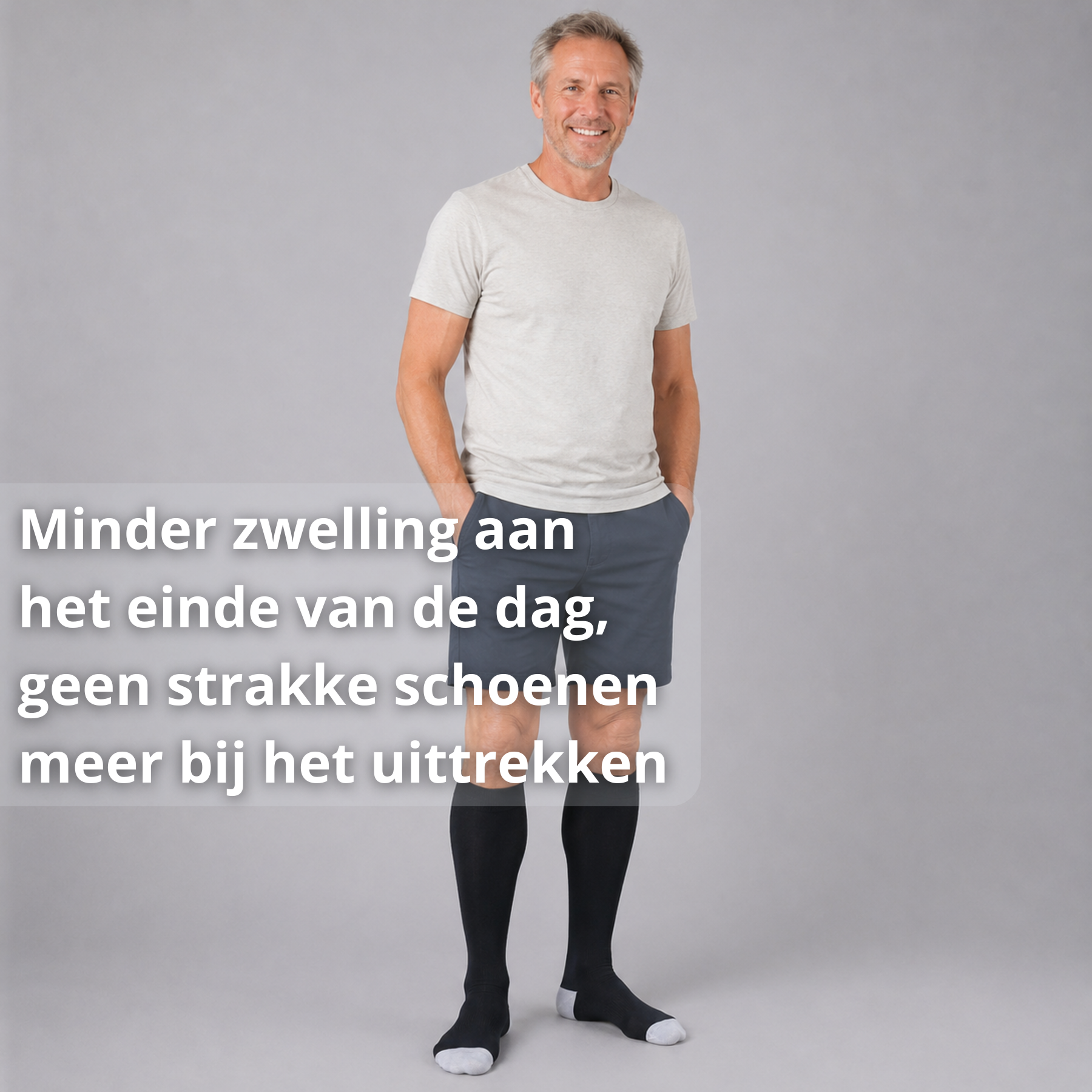 Compressiekousen in de kleur grijs