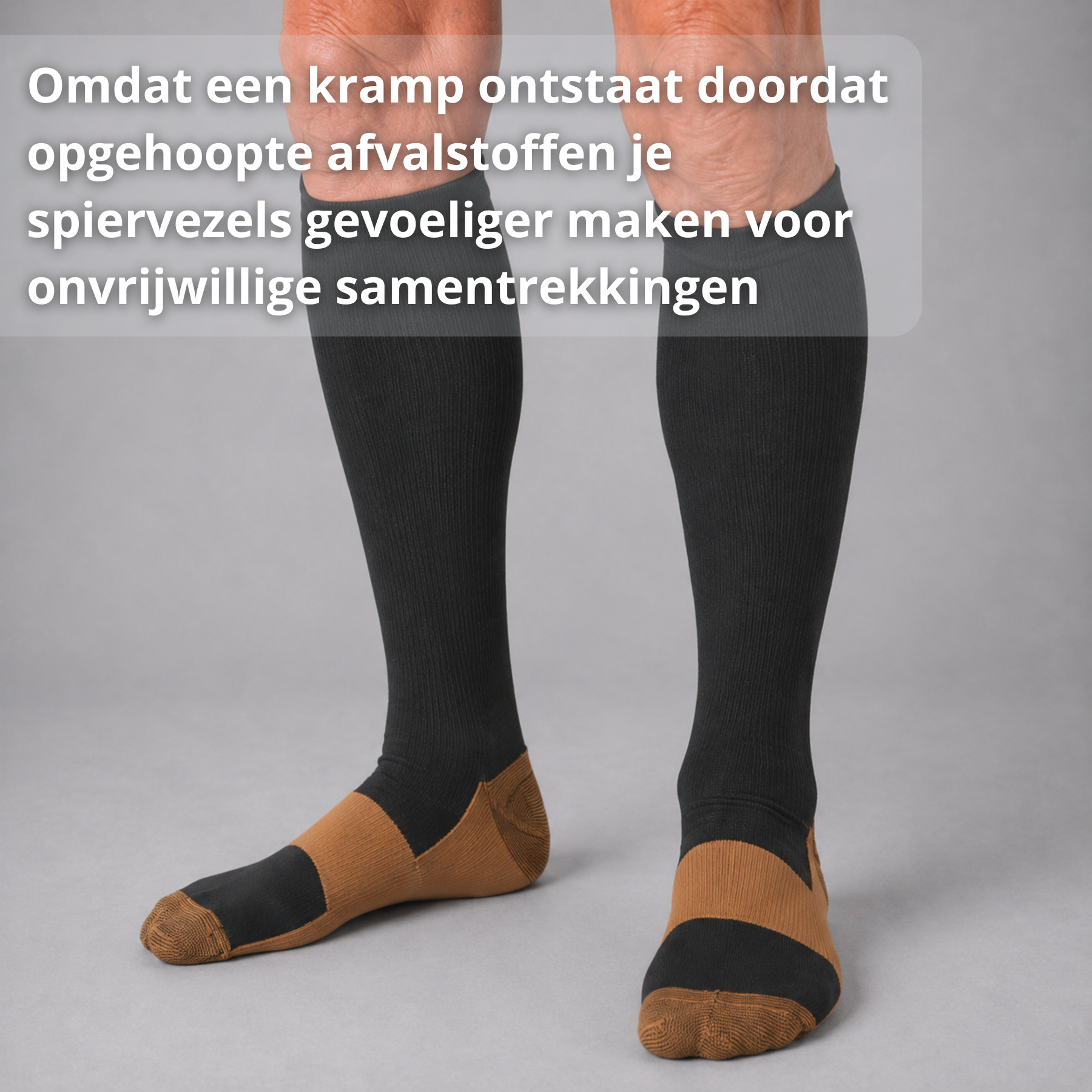 Compressiekousen tegen een zwaar, gespannen gevoel in het been