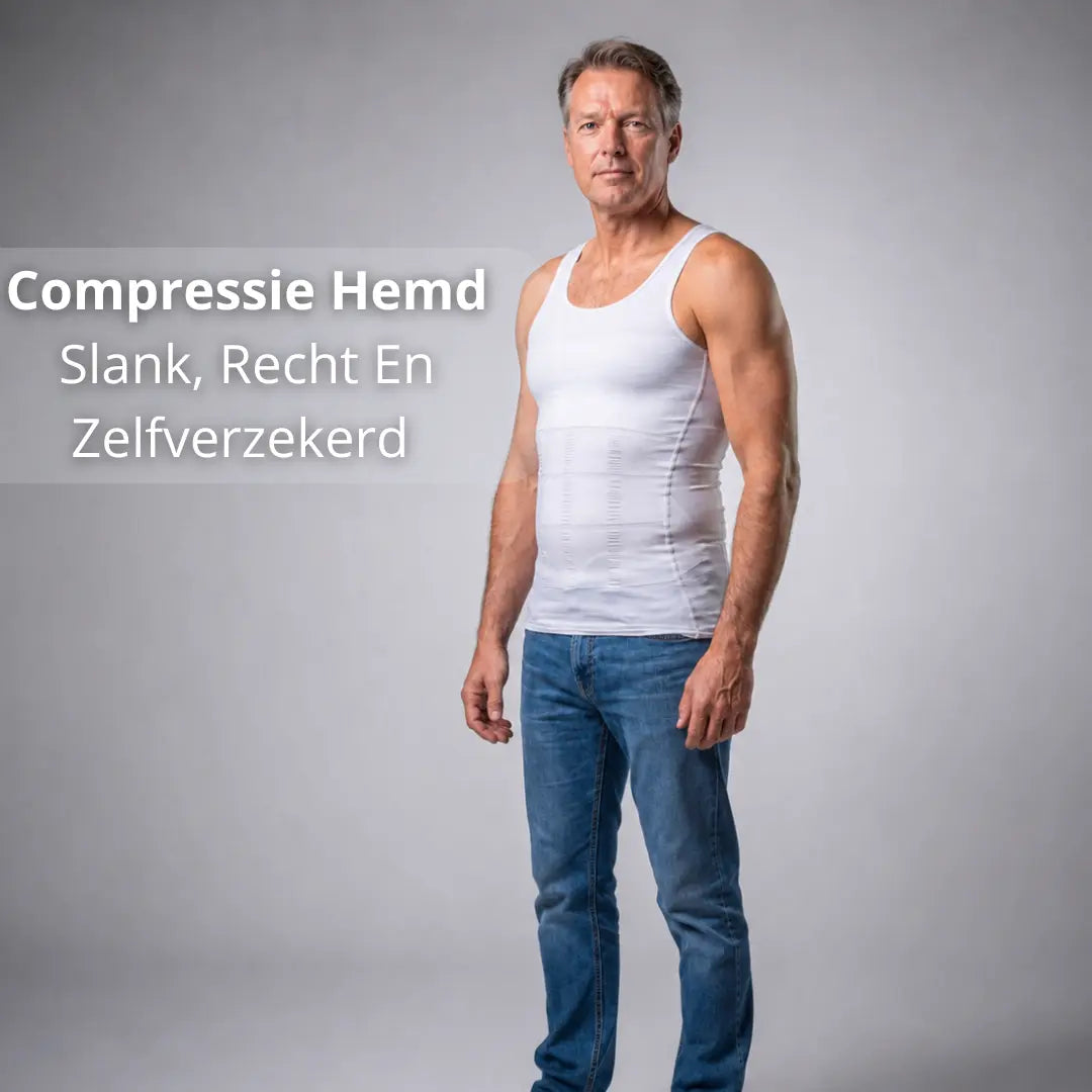 Compressie Hemd Heren – Direct Een Strakker Postuur Onder Elk Shirt - Postuurkleding - 