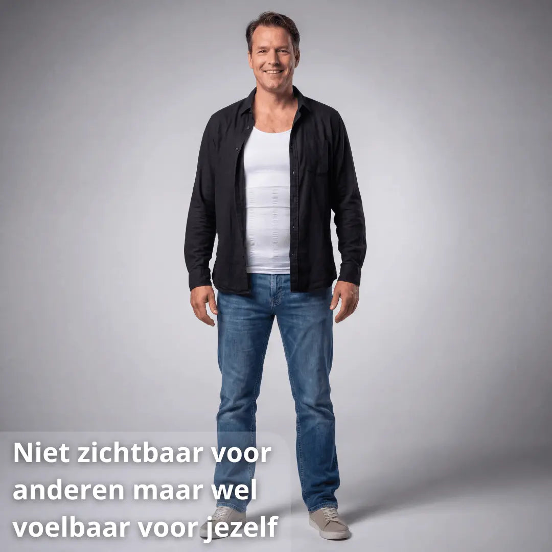Compressie Hemd – Slank, Recht En Zelfverzekerd - Heren - Postuurkleding - 