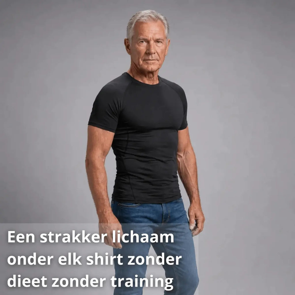 Compressie Shirt – Buik Weg, Rug Recht - Postuurkleding - 