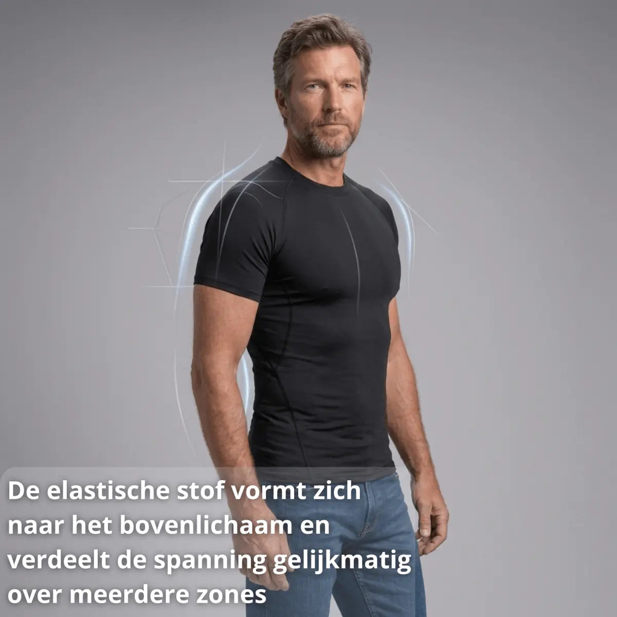 Compressie Shirt – Postuur Support – Heren - Postuurkleding - 