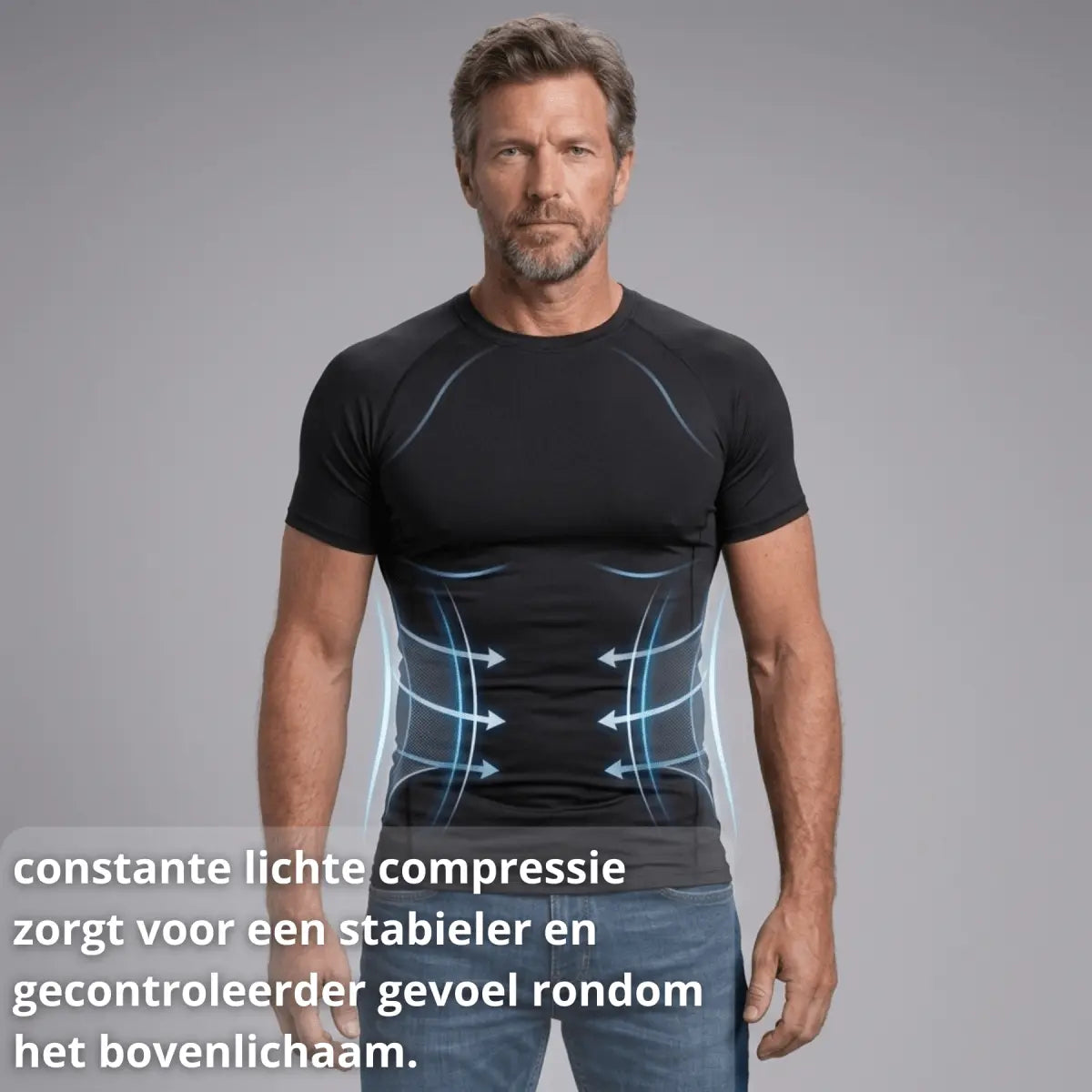 Compressie Shirt – Postuur Support – Heren - Postuurkleding - 