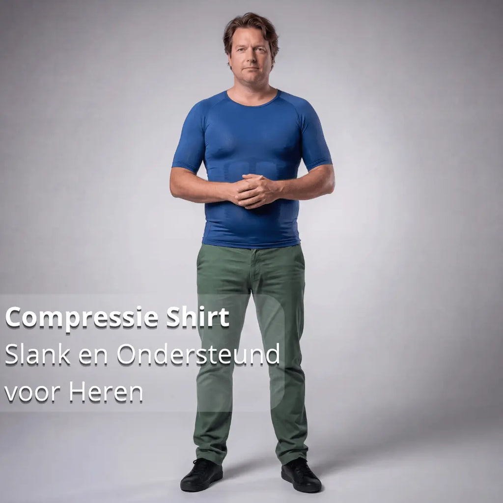 Compressie Shirt – Slank & Ondersteund – Heren - Postuurkleding - 