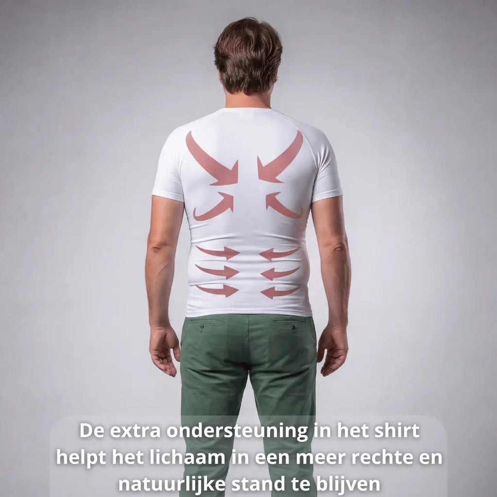 Compressie Shirt – Slank & Ondersteund – Heren - Postuurkleding - 