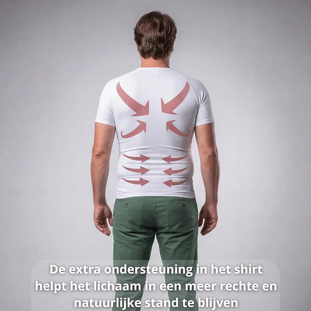 Compressie Shirt – Slank & Ondersteund – Heren - Postuurkleding - 