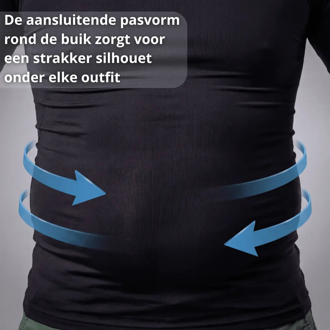 Compressie Shirt – Slank & Ondersteund – Heren - Postuurkleding - 