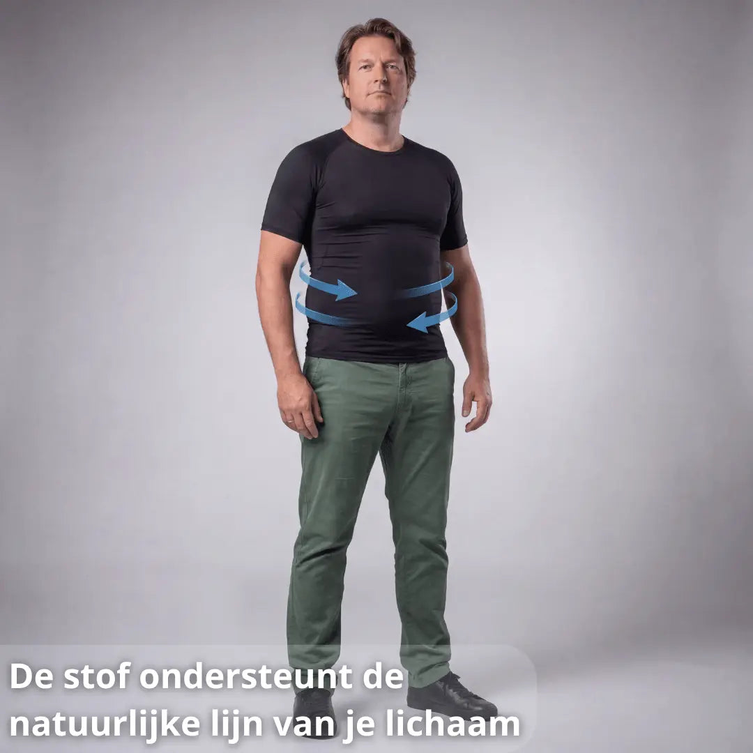 Compressie Shirt – Slank & Ondersteund – Heren - Postuurkleding - 