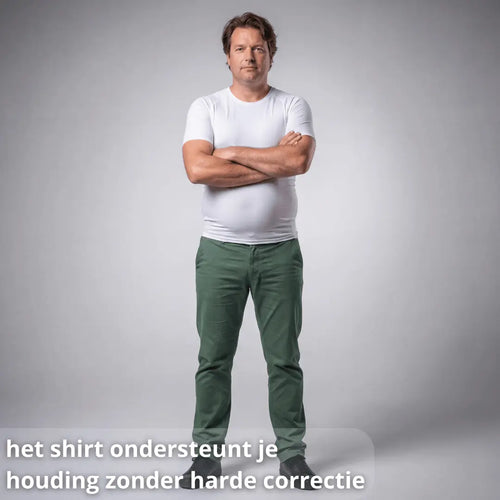 Compressie Shirt – Slank & Ondersteund – Heren - Postuurkleding - 