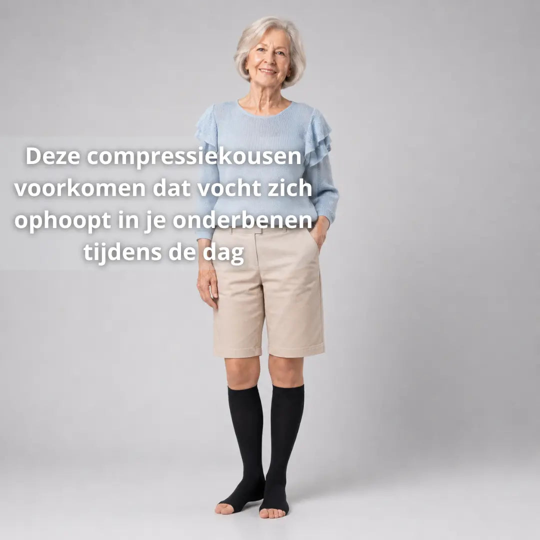 compressiekousen dames lichte benen, enkels normaal dagelijks, zware benen oplossing dames, lang staan lopen dames, beige zwart dames, benen licht hele dag, opgezette enkels dames, graduele compressie dames, compressiekousen dames dagelijks, benen fris aanvoelen dames