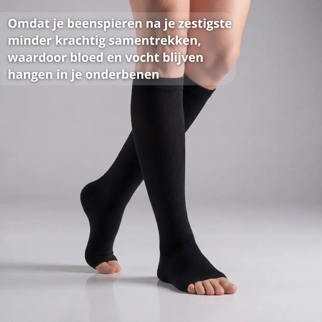 Compressiekousen - Hulp bij gezonde doorbloeding - Postuurkleding - 