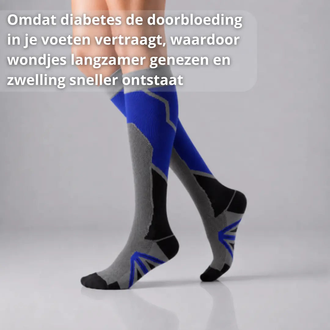 Compressiekousen – Zachte Ondersteuning Bij Diabetische Voeten - Postuurkleding - 