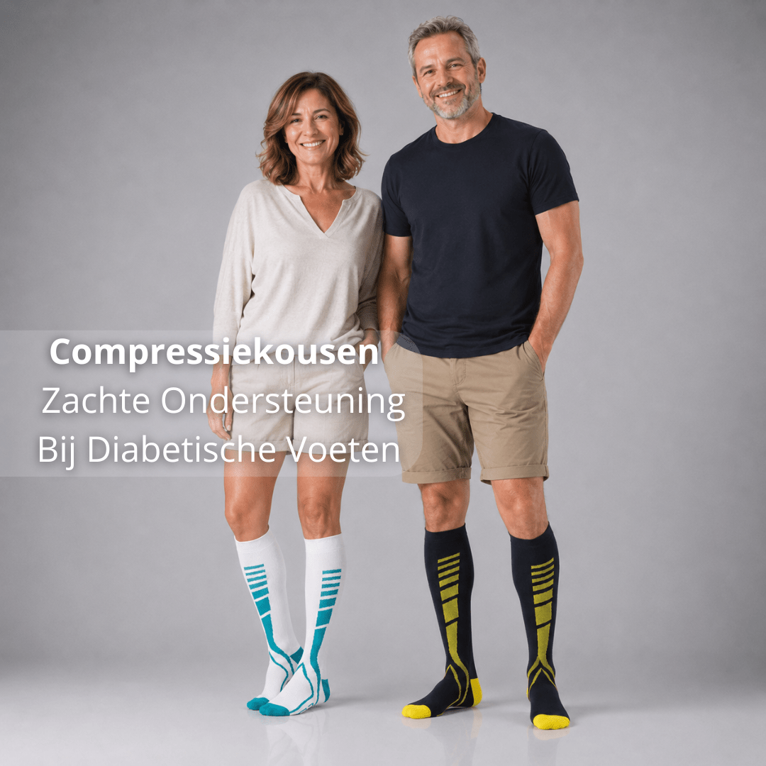Compressiekousen – Zachte Ondersteuning Bij Diabetische Voeten - Postuurkleding - 