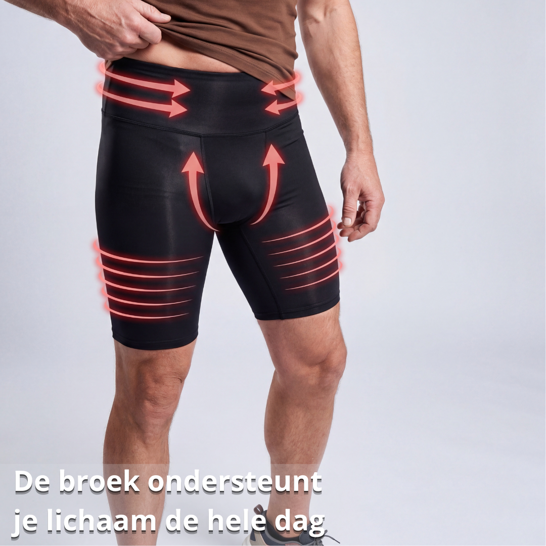 postuur broek heren, compressie broek heren, houding broek heren, onderlichaam ondersteuning heren, heup ondersteuning broek, core ondersteuning heren, onderrug ondersteuning heren, houding verbeteren broek, compressie kleding heren, stabiliteit broek heren